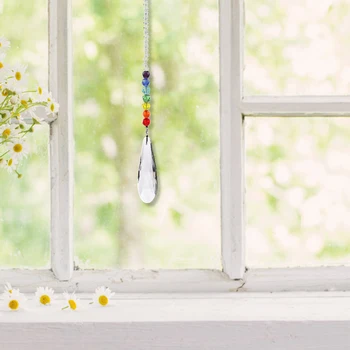 Красивая хрустальная подвесная призма, Изысканный световой кулон Windchime, практичная шаровая радужная люстра для декора дома, сада, окна