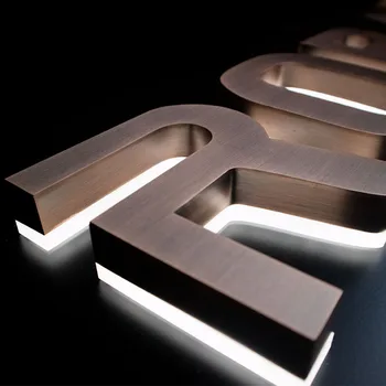 Строительная светодиодная буквенная вывеска, металлические буквы с подсветкой для вывески, 3D Светодиодная буквенная вывеска