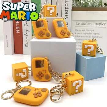 Брелок для игровой консоли Super Mario Анимация Периферийный Вопросительный знак Коробка Подвеска Фигурка Игрушки для детей Аниме Брелок для ключей