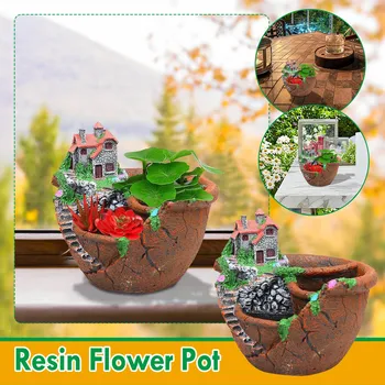 Комнатные растения Садовый горшок Смола Сочный цветок Креативный Мини для патио и сада своими руками Маленькие вазы для цветов