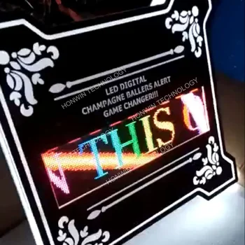 акриловая цифровая доска объявлений со светодиодной подсветкой, программируемый приложением рекламный щит, шатер, знак сообщения, стеллаж для выставки товаров для ночного клуба, бара, вечеринки