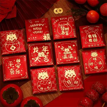 Праздничная красная сумка для весеннего фестиваля, привлекательный красный позолоченный китайский изысканный креативный красный конверт, традиционный и модный